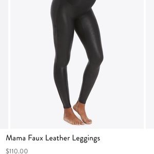 Mama Faux Leather Spanx